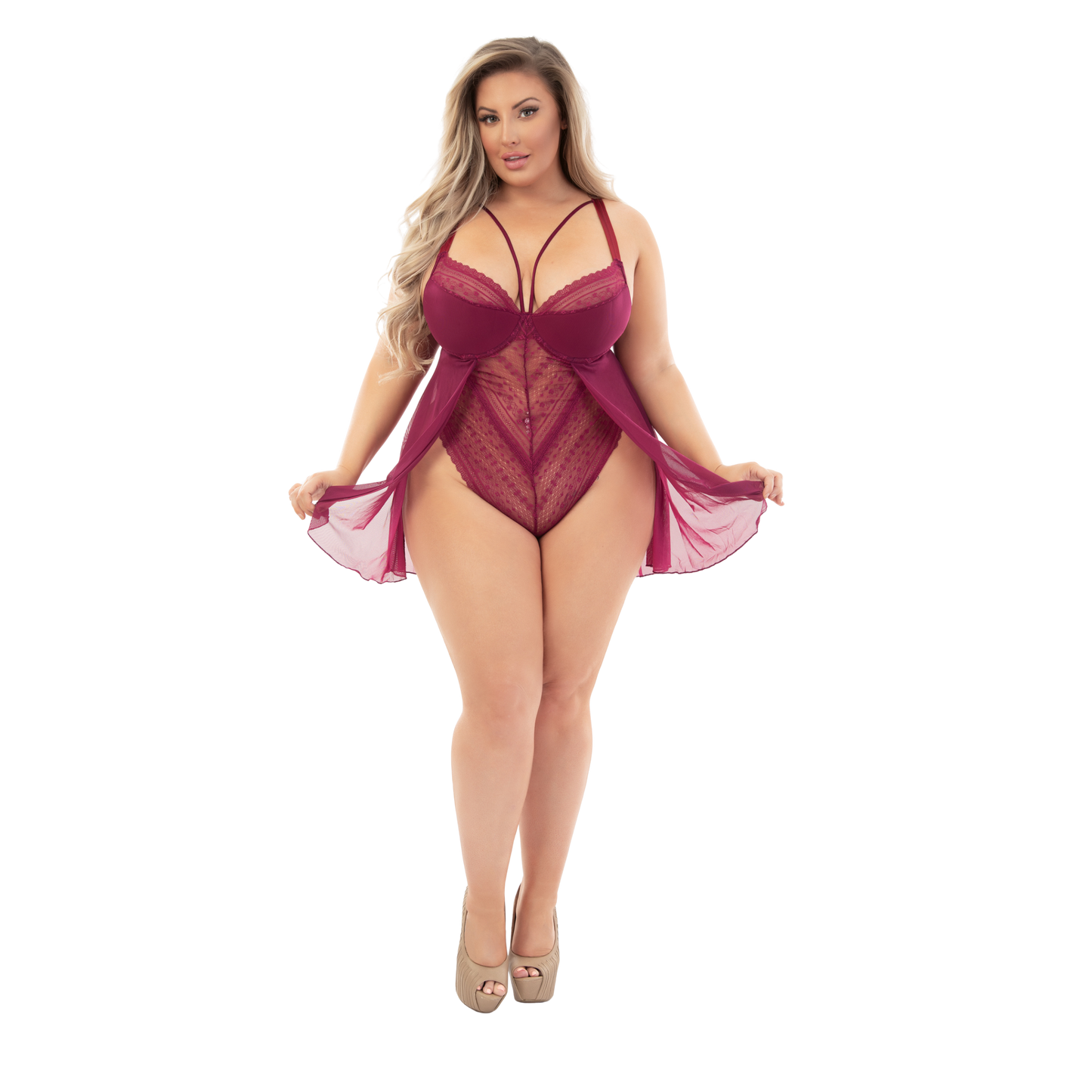 Lace & Mesh Underwire Cup Teddydoll